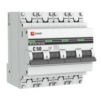 Автоматический выключатель EKF PROxima 4 П 50 А С 4.5 kA ВА 47-63 mcb4763-4-50C-pro