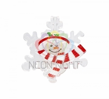 Фигура светодиодная на присоске Снежинка со снеговиком RGB NEON-NIGHT 501-021 2хCR2032 в компл.) 80х90х15мм 1LED 6В IP20 купить в Москве по низкой цене