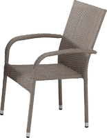 Кресло садовое 560x940x640 мм, металл/полиротанг, цвет бежевый аналоги, замены