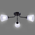 Люстра потолочная «Юкка» КС30097/3C, 3 ламп, 9 м², цвет чёрный/белый КЛЮЧНИК