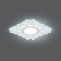 Светильник светодиодный Backlight ИВО 3Вт 4000К GU5.3 квадрат. узор бел. GAUSS BL130 точечный 3W LED встраиваемый цена, купить