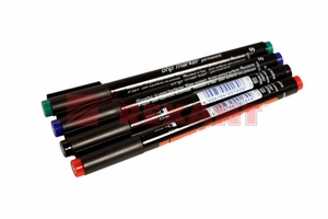 Набор маркеров E-140 permanent 0.3 мм (для пленок и ПВХ) набор: черный, красный, зеленый, синий | 09-3995-9 SDS REXANT цена, купить