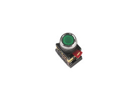 Кнопка желтая ABLFS-22 1з+1р плоская с подсветкой неон 240В - BBT30-ABLFS-K05 IEK (ИЭК)
