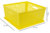 Лоток с крышкой 31x31x15 см 12 л полипропилен цвет жёлтый ПОЛИМЕРБЫТ