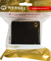 Выключатель накладной влагозащищённый Werkel Gallant 1 клавиша IP44 цвет чёрный с серебром