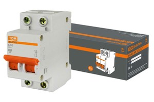 Выключатель автоматический ВА47-63 двухполюсной 40А 4,5кА характеристика С - SQ0218-0014 TDM ELECTRIC