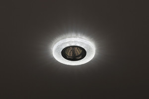 Светильник точечный встраиваемый DK LD1 MR16 3Вт GU5.3 прозрачный с подсветкой | Б0018775 ЭРА (Энергия света)