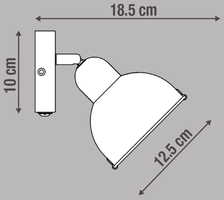 Спот поворотный Inspire Farell, 1 лампа, 0.75 м², цвет серый
