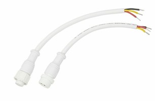 Соединительный кабель (3pin) герметичный (IP67) 3х0.5 мм 300 V белый | 11-9530 REXANT
