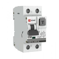 Выключатель автоматический дифференциального тока АВДТ-63 1п+N 50А C 30мА тип A PROxima (электронный) | DA63-50-30e EKF