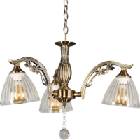 Люстра подвесная Wink Герда N3880/3, 3 лампы, 9 м², цвет бронза/бесцветный