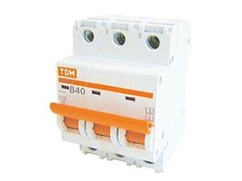 Выключатель автоматический ВА47-63 трехполюсной 40А 4,5кА характеристика С - SQ0218-0023 TDM ELECTRIC