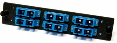 Панель FO-FPM-W120H32-12LC-BL для FO-19BX с 12 LC адаптерами, волокон, одномод OS1/OS2, 120x32 мм, адаптеры цвета синий (blue) | 47738 Hyperline а blue купить в Москве по низкой цене