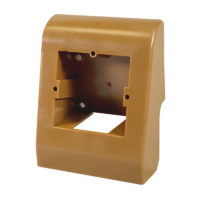 Монтажный бокс ПВХ к плинтусу, высота 56 мм, цвет коричневый RICO
