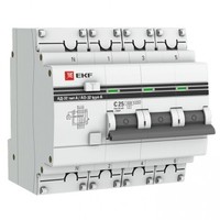 Дифференциальный автомат EKF АД-32 PROxima 3 PN AC-C 40 А 30 мА 270 В 4.5 кА DA32-40-30-4P-pro