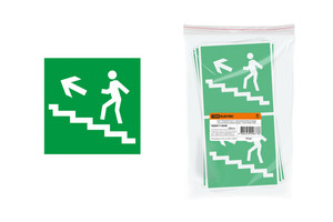 Знак "Направление к эвакуационному выходу (по лестнице налево вверх)" 150х150мм | SQ0817-0048 TDM ELECTRIC