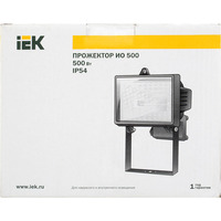 Прожектор галогенный IEK ИО500 SMD 500 Вт IP54 черный LPI01-1-0500-K02 (ИЭК)