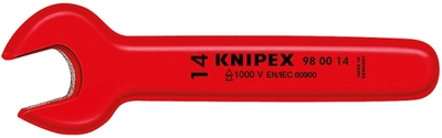Ключ гаечный рожковый метрический VDE 1000В размер под 13мм L-130мм диэлектрический Knipex KN-980013 мм аналоги, замены