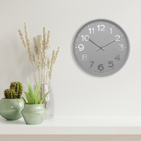 Настенные часы Troykatime, D30 см, пластик, цвет серый аналоги, замены