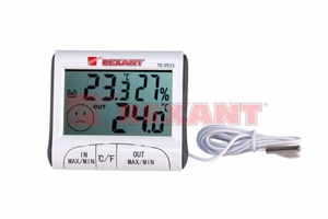 Термогигрометр комнатно-уличный с часами REXANT 70-0515 купить в Москве по низкой цене