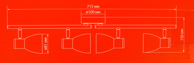 Спот поворотный Бутон на планке 4 лампы 8 м² цвет сосна TDM ELECTRIC