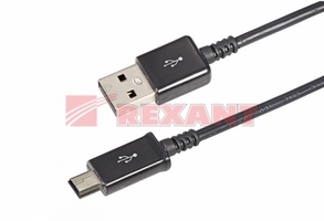 Кабель USB mini длинный штекер 1м черн. Rexant 18-4402 1 м SDS купить в Москве по низкой цене