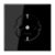 Штепсельная розетка SCHUKO одинарная, с заземлением, без шторок, 16A, 250В (механизм + накладка, рамки). Серия LS990 Материал- дуропласт Цвет- черный JUNG LS1520SW
