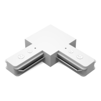 Коннектор для соединения трековых шинопроводов Gauss L-образный цвет белый