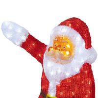Фигура профессиональная светодиодная акриловая Санта Клаус приветствует 60см 2х44 понижающий трансформатор в комплекте - 513-272 NEON-NIGHT