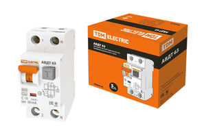 Выключатель автоматический дифференциального тока АВДТ 63 1п+N 16А C 30мА тип A | SQ0202-0002 TDM ELECTRIC