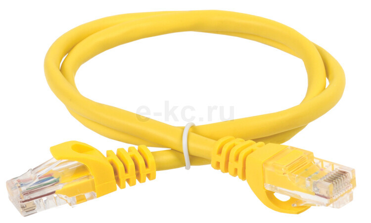  шнур (патч-корд), кат.5Е UTP, 1м, желтый | PC05-C5EU-1M .
