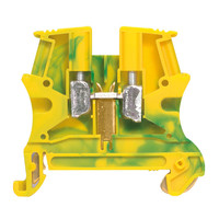 Винтовая клемма Viking 3 - заземляющая однополюсная металлическое основание шаг 6 мм желто-зеленый | 037171 Legrand