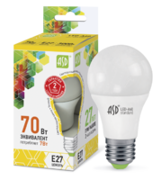 Лампа светодиодная LED-A60-standard 7Вт грушевидная 3000К тепл. бел. E27 630лм 160-260В ASD 4690612001692 LLT