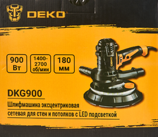 Эксцентриковая шлифмашина Deko DKG900, 900 Вт, 180 мм