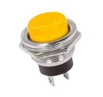 Выключатель-кнопка металл 220В 2А (2с) (ON)-OFF d16.2 желт. (RWD-306) Rexant 36-3354