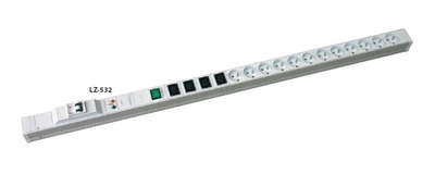 Блок розеток 15 + IEC 320 C13 с индикатором автоматом и фильтром (длина 1080мм) (LZ-531) (Schuko) Zpas 20118 аналоги, замены