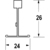 Подвесная система Knauf ARMSTRONG Bajkal Zn рейка поперечная 1200x26 мм белая BP843061 / 688208