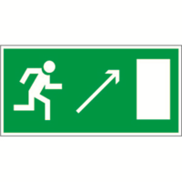 Наклейка Направление к выходу направо вверх NPU-3413.E05 - a16516 Белый свет Знак эвакуационному купить в Москве по низкой цене