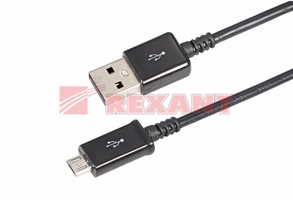Кабель USB (micro USB) длиный штекер 1М черн. REXANT 18-4268 microUSB 1 м купить в Москве по низкой цене