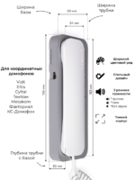 Трубка домофона Unifon Smart U цвет бело-серый Cyfral