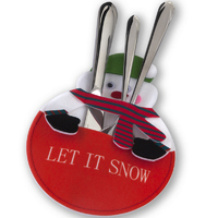 Конверт для столовых приборов Let It Snow Снеговик красный REMILING HOUSEHOLD