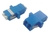 Адаптер оптический проходной LC/UPC-LC/UPC SM duplex пластиковый синий/белые колпачки Hyperline 243944