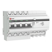 Выключатель автоматический дифференциального тока АД-4 4п 50А C 30мА тип AC (8 мод.) PROxima (электронный) | DA4-50-30-pro EKF