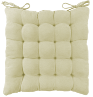 Подушка для стула Linen Way 38x6x38 см велюр кремовый