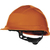 Каска защитная QUARTZ UP III оранжевого цвета с храповым механизмом без вентиляции - QUARUP3OR Delta Plus