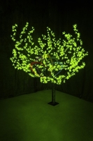 Светодиодное дерево "Сакура", высота 1,5м, диаметр кроны 1,8м, зеленые светодиоды, IP 54, понижающий трансформатор в комплекте, | 531-104 NEON-NIGHT 150см 864LED 110Вт 24В Фигура Сакура H1.5м цена, купить