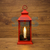 Декоративный домашняя фонарь со свечкой, красный корпус, размер 13.5х13.5х30,5 см, цвет теплый белый - 513-041 NEON-NIGHT