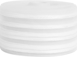 Лента шторная вафельная прозрачная 60 мм цвет белый