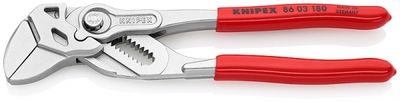 Клещи переставные - гаечный ключ 40 мм (1 1/2 ) L-180 Cr-V хромированные обливные рукоятки KN -8603180 KN-8603180 KNIPEX Zangenschluessel аналоги, замены