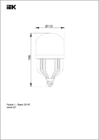 Лампа светодиодная HP 30Вт 4000К нейтр. бел. E27 230В IEK LLE-HP-30-230-40-E27 (ИЭК)